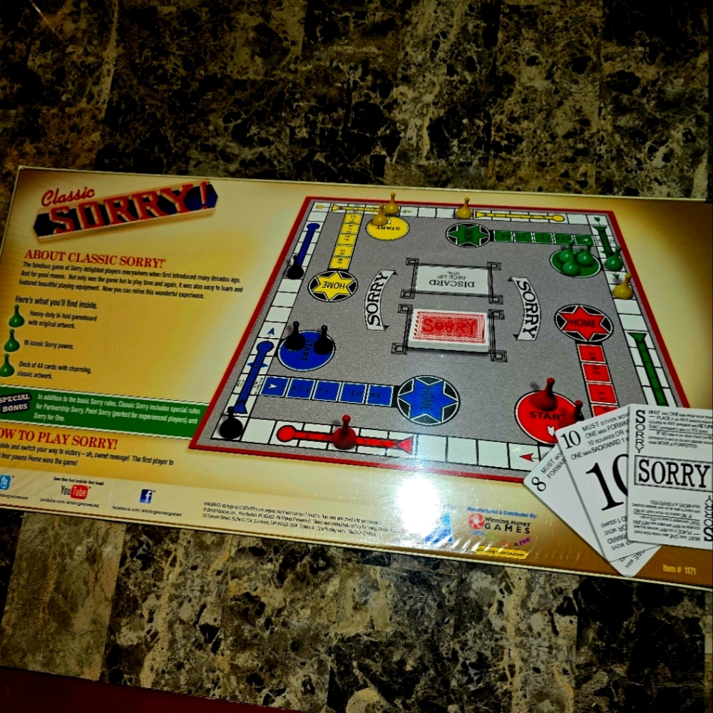 The Great Game Classic SORRY™ originally made by Parker Brothers.